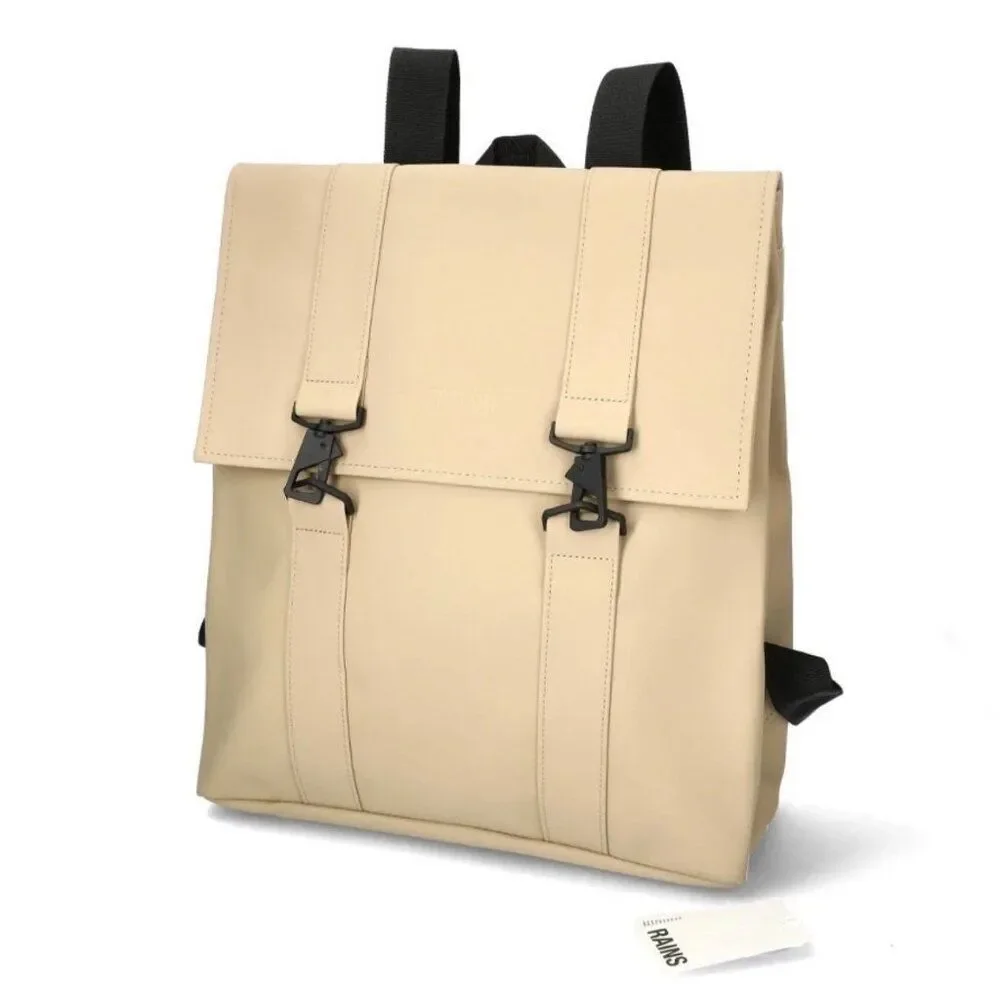 RAINS Unisex MSN Mini Backpack 13300 Sand Waterproof Mini Pack New
